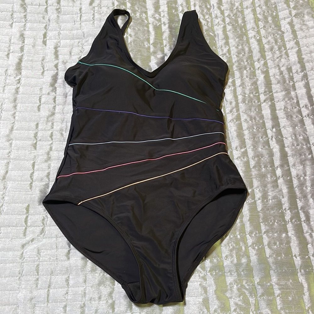 Miss Adola Black One Piece Swimsuit Multi-colors Bathing Slimming Padded…